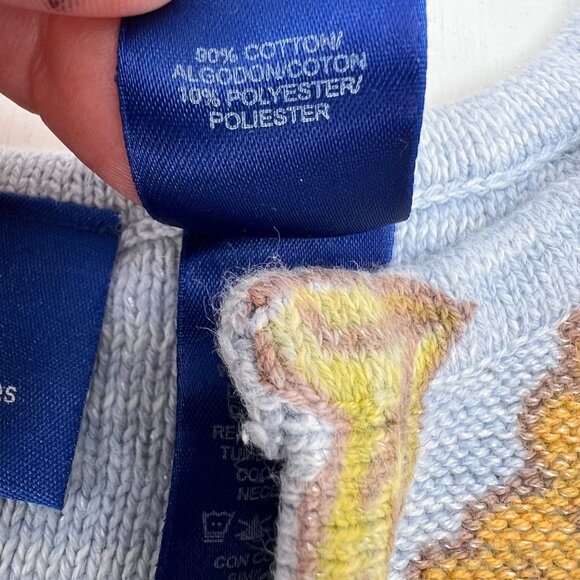 J.H. Collectibles Floral Knit Long Sleeve Sweater XL Cotton/Polyester Blend Ligh - Picture 5 of 8